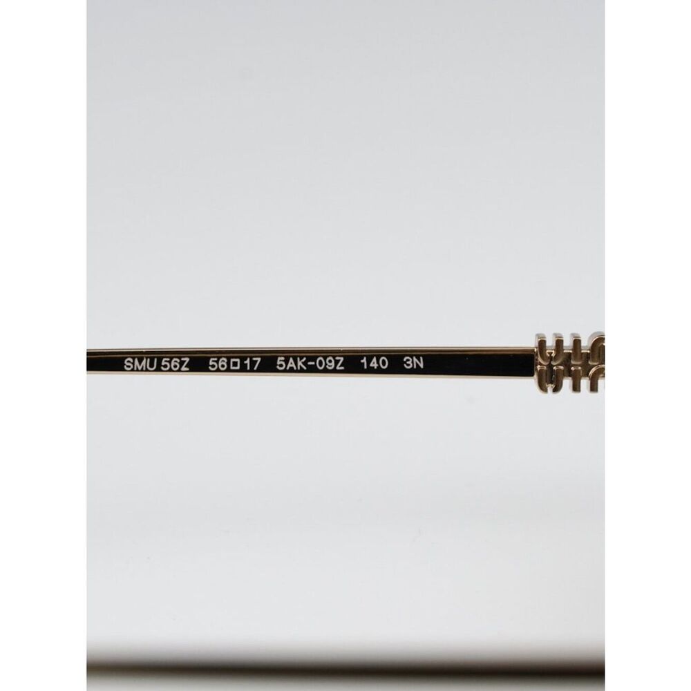 NEW Miu Miu MU56ZS 5AK09Z Gold Dark Brown Geometric Unisex Sunglasses MU 56ZS - Picture 10 of 14